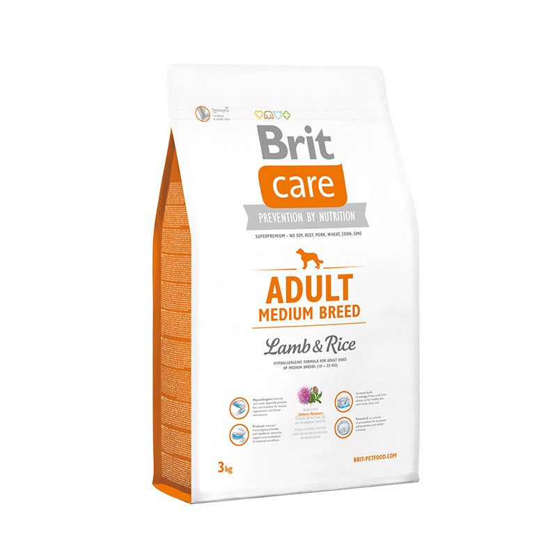 Brit Care Dog Adult Medium Breed Lamb and Rice Сухий корм для дорослих собак середніх порід з ягнятком та рисом