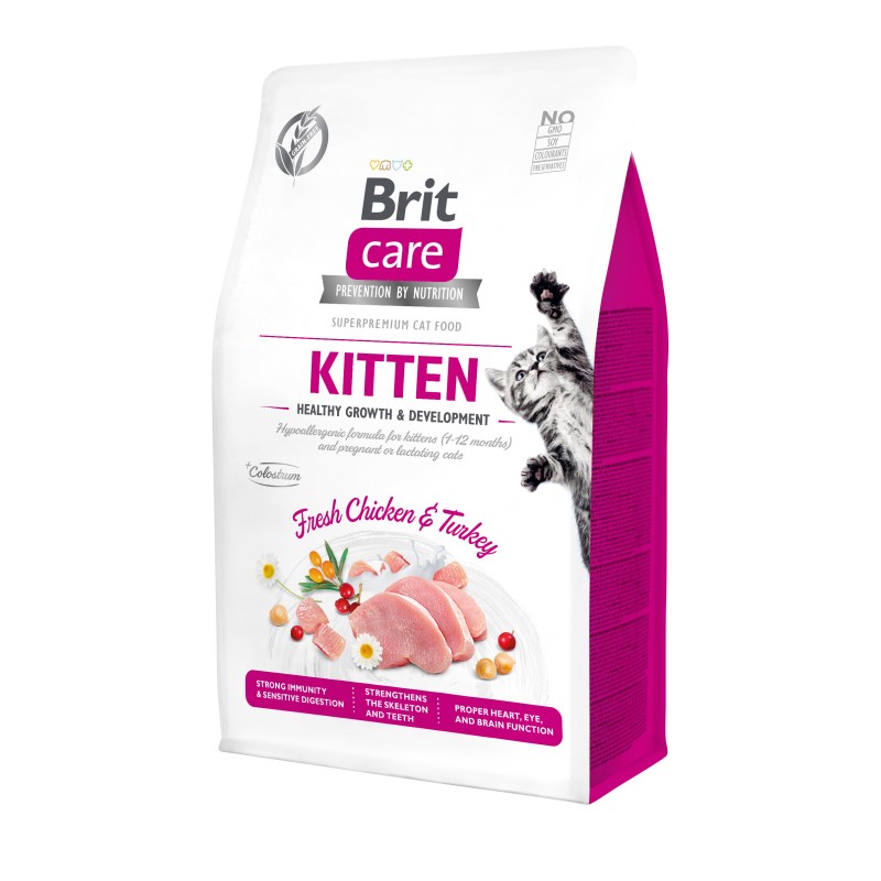 Brit Care Cat Grain-Free Kitten Беззерновий сухий корм для кошенят з куркою та індичкою