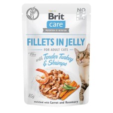 Brit Care Cat Adult Tender Turkey and Shrimps Fillets in Jelly Консерви для дорослих кішок з індичкою та креветками в желе