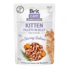 Brit Care Cat Kitten Savory Salmon Fillets in Jelly  Консерви для кошенят з лососем у желе
