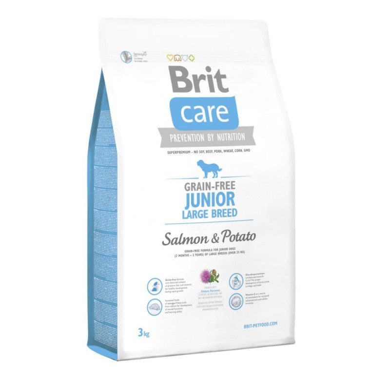 Brit Care сухий корм для цуценят великих порід з лососем і картоплею