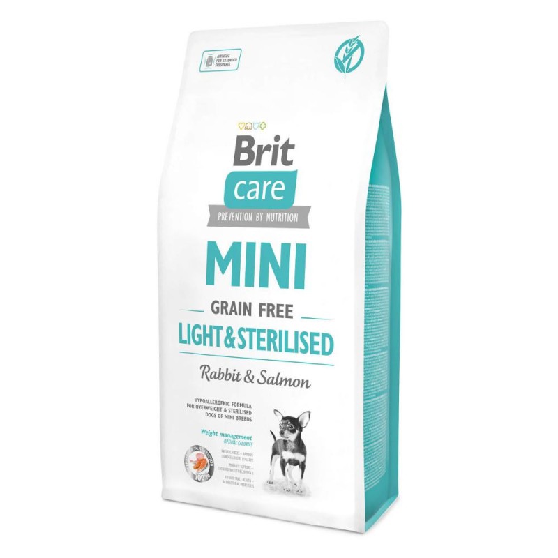 Brit Care Grain- Free Dog Adult Mini Light and Sterilised Беззерновий сухий корм для стерилізованих собак дрібних порід