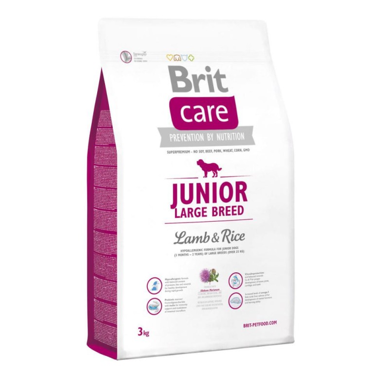 Brit Care Dog Junior Large Breed Lamb and Rice Сухий корм для цуценят великих порід з ягнятком та рисом