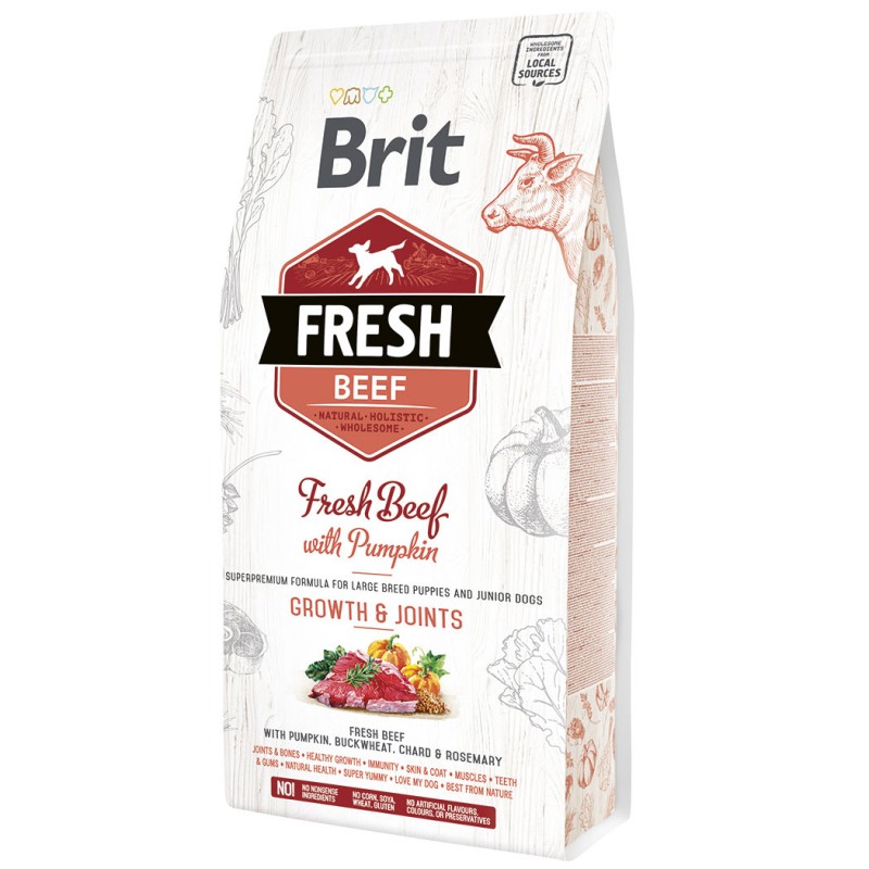 Brit Fresh Puppy Large Breed Beef and Pumpkin Беззерновий сухий корм для цуценят великих порід з яловичиною та гарбузом