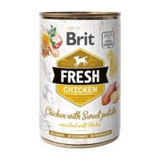 Brit Fresh Chicken with Sweet Potato Консерви для дорослих собак з куркою та бататом