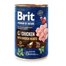 Brit Premium Dog Adult by Nature Chicken with Hearts Консерви для дорослих собак з куркою та курячими серцями