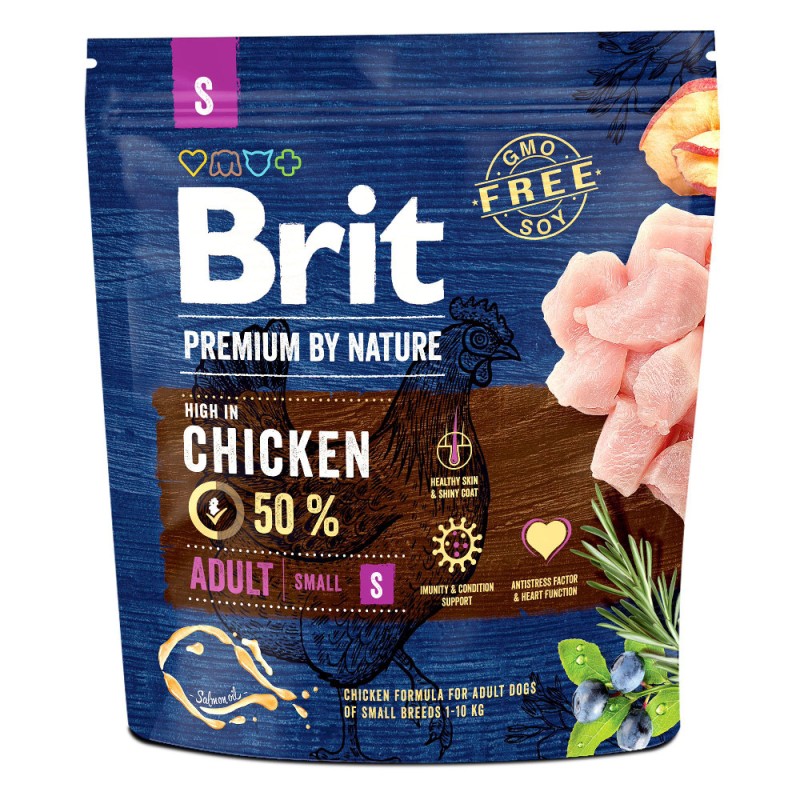 Brit Premium Dog Adult Small Breed Chicken Сухий корм для дорослих собак дрібних порід з куркою