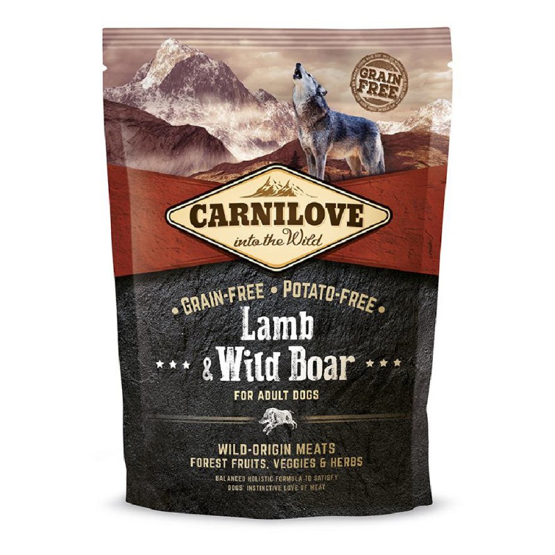 Carnilove Dog Adult Lamb and Wild Boar Беззерновий сухий корм для дорослих собак з ягнятком та диким кабаном