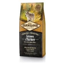 Carnilove Dog Adult Large Breed Salmon and Turkey Беззерновий сухий корм для дорослих собак великих порід з лососем та індичкою