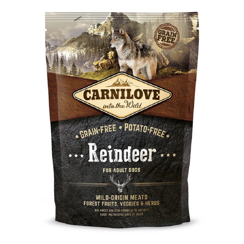 Carnilove Dog Adult Raindeer Беззерновий сухий корм для дорослих собак з північним оленем