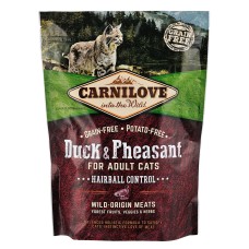 Carnilove Cat Adult Duck and Pheasant Hairball Control Беззерновий сухий корм для дорослих кішок з ефектом шерстевиводу з качкою