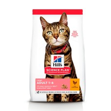 Hills Science Plan Feline Adult Light Chicken Сухий низькокалорійний корм для дорослих кішок з куркою