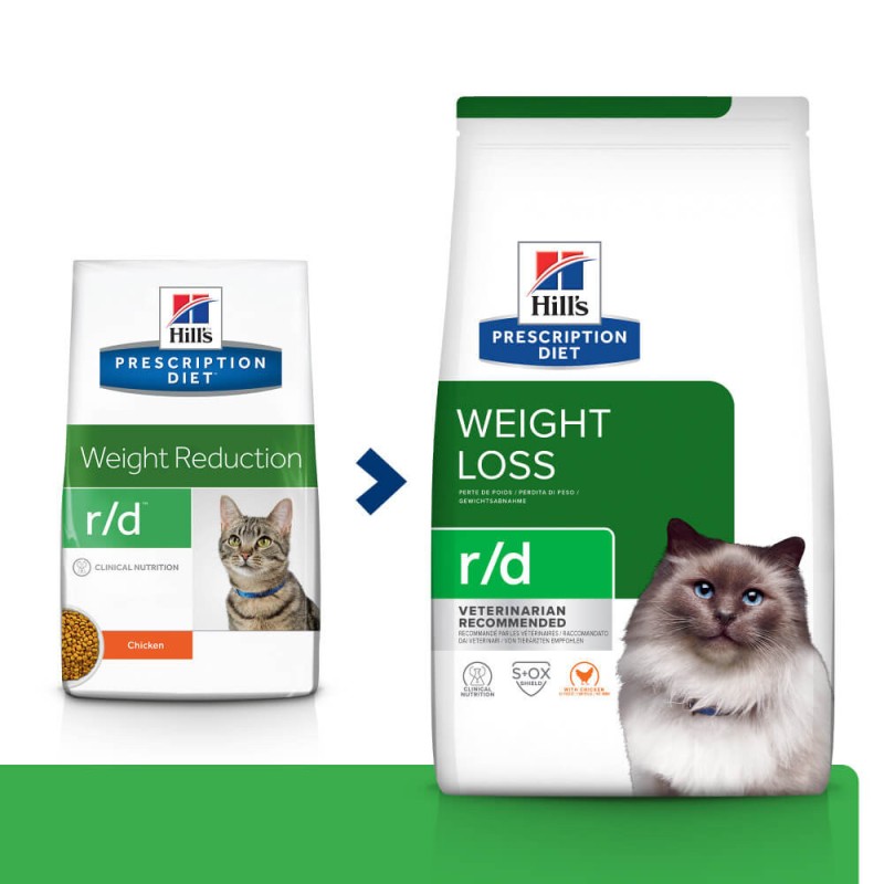 Hills Prescription Diet Feline r/d Weight Reduction Chicken Лікувальний корм для дорослих кішок при ожирінні та надмірній вазі
