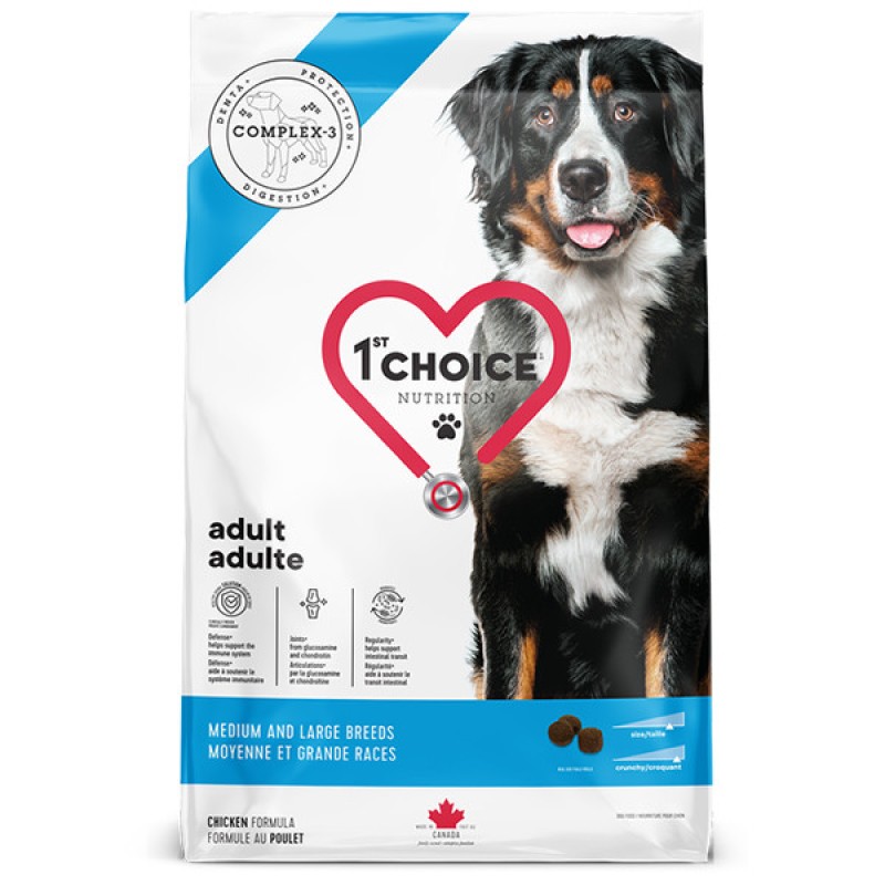1st Choice Adult Dog Medium & Large Chicken Сухий корм для дорослих собак середніх та великих порід з куркою