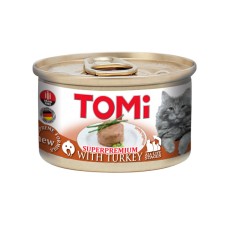 TOMi Turkey Паштет для дорослих кішок з індичкою у банці