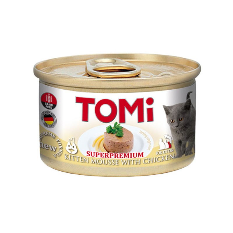 TOMi Junior Chicken Консерви для кошенят з куркою у банку
