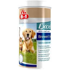 8in1 Vitality Excel Brewers Yeast Пивні дріжджі з часником для собак та котів
