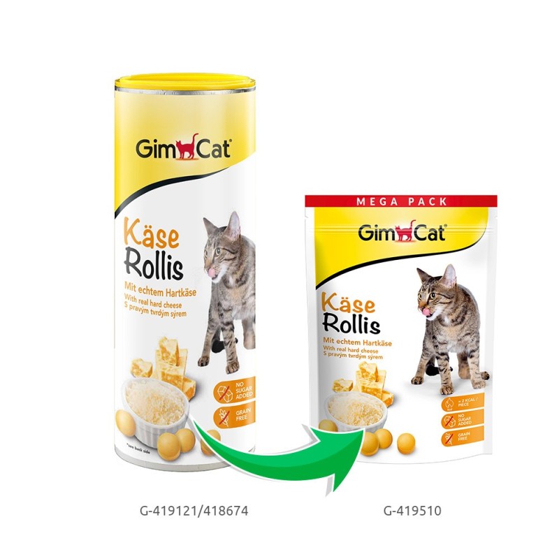 GimCat Kase-Rollis Загальнозміцнюючий комплекс вітамінів для кішок із сиром
