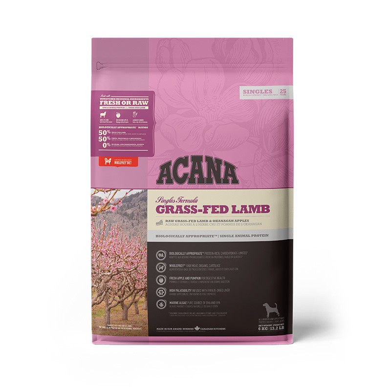 Acana Singles Grass-Fed Lamb Сухий корм для собак усіх порід та вікових груп