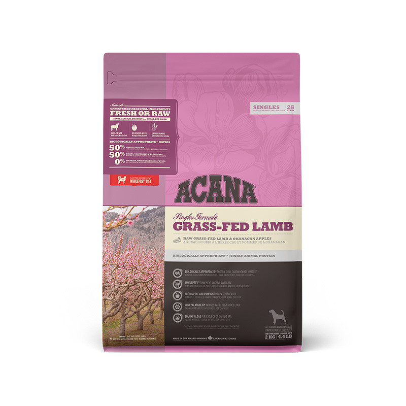 Acana Singles Grass-Fed Lamb Сухий корм для собак усіх порід та вікових груп