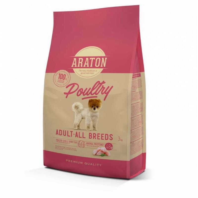 Araton Dog Adult Poultry Сухий корм для дорослих собак з свійським птахом