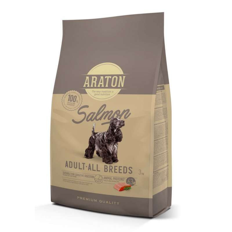 Araton Dog Adult Salmon & Rice All Breeds Сухий корм для дорослих собак усіх порід з лососем та рисом