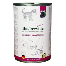 Baskerville Super Premium Kitten Консерви для кошенят з лососем та ожиною