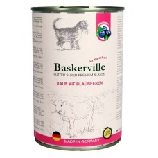 Baskerville Super Premium Kitten Консерви для кошенят з телятиною та чорницею