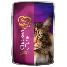 Lovely Hunter Cat Adult Chicken & Tuna Консерви для дорослих кішок з куркою та тунцем у павуку