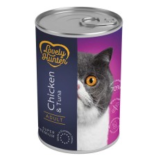 Lovely Hunter Cat Adult Sterilised Chicken & Tuna Консерви для стерилізованих кішок з куркою та тунцем у банку