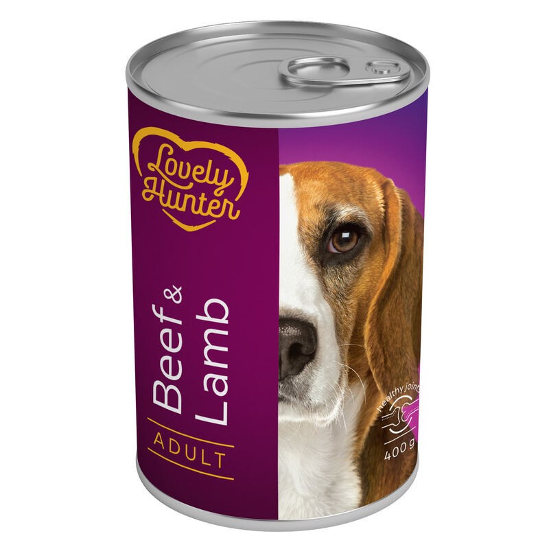 Lovely Hunter Dog Adult Beef & Lamb Консерви для дорослих собак з яловичиною та ягням у банку