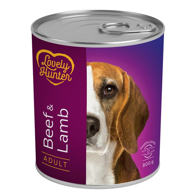 Lovely Hunter Dog Adult Beef & Lamb Консерви для дорослих собак з яловичиною та ягням у банку