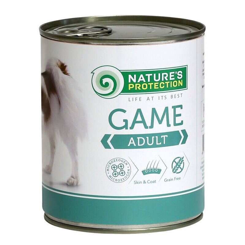 Nature's Protection Dog Adult Game Консерви для дорослих собак усіх порід із дичиною