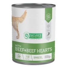 Nature's Protection Dog Adult Beef & Beef Hearts Консерви для дорослих собак з яловичиною та яловичим серцем