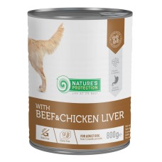 Nature's Protection Dog Adult Beef & Chicken Liver Консерви для дорослих собак з яловичиною та курячою печінкою