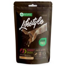 Nature's Protection Lifestyle Dog Adult Snacks Rabbit Ears with Duck Ласощі для дорослих собак кролячі вуха з качкою