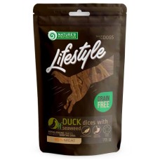 Nature's Protection Lifestyle Dog Adult Snacks Soft Duck Dices with Seaweed Ласощі для дорослих собак скибочки качки з морською капустою