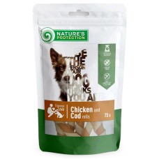 Nature's Protection Dog Adult Snacks Chicken and Cod Rolls Ласощі для дорослих собак роли з курки та тріски