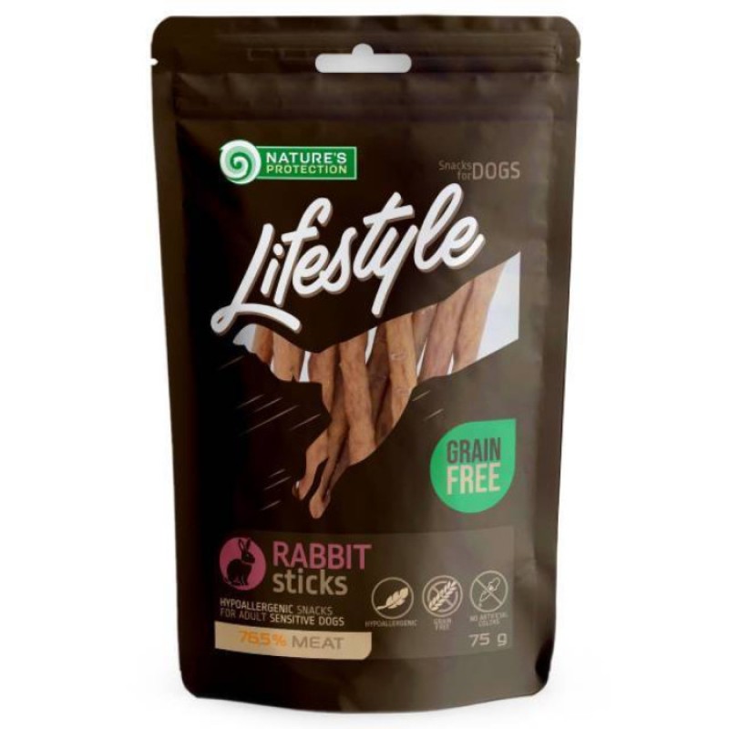 Nature's Protection Lifestyle Dog Adult Snacks Rabbit Sticks Ласощі для дорослих собак з кролика