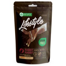 Nature's Protection Lifestyle Dog Adult Dried Rabbit Ears with Rabbit Ласощі для дорослих собак сушені кролячі вуха з кроликом