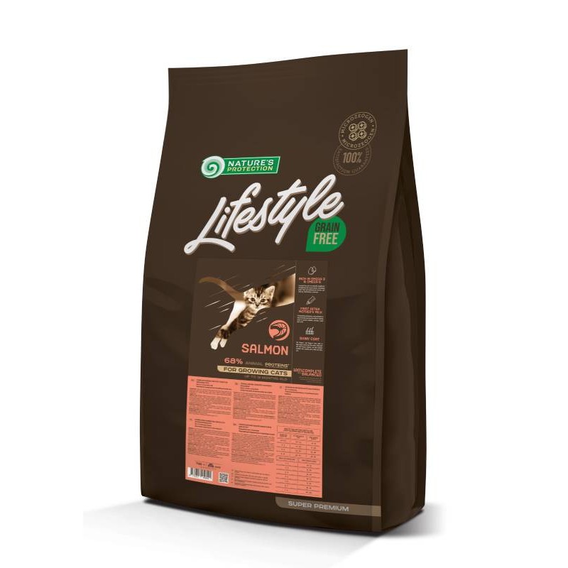 Nature's Protection Lifestyle Kitten Grain Free Salmon Беззерновий сухий корм для кошенят з лососем