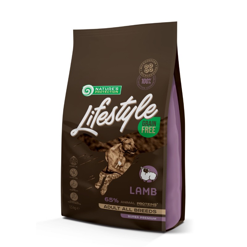 Nature's Protection Lifestyle Dog Adult Grain Free Lamb All Breeds Беззерновий сухий корм для дорослих собак усіх порід з ягнятком
