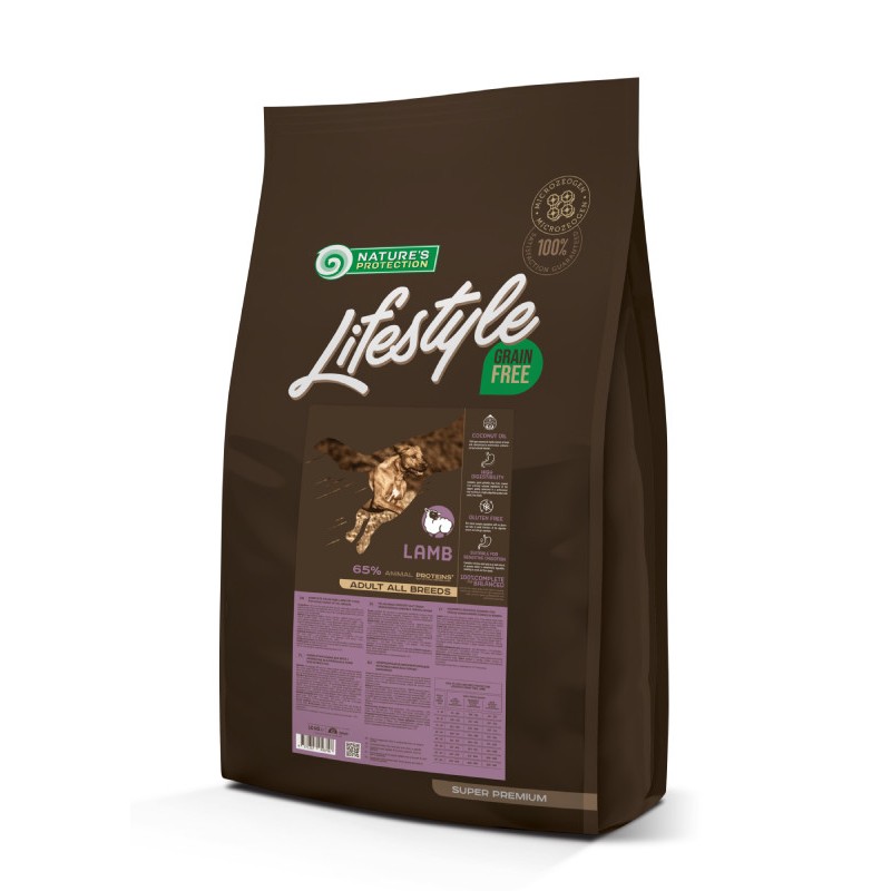 Nature's Protection Lifestyle Dog Adult Grain Free Lamb All Breeds Беззерновий сухий корм для дорослих собак усіх порід з ягнятком