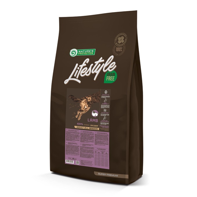 Nature's Protection Lifestyle Dog Adult Grain Free Lamb All Breeds Беззерновий сухий корм для дорослих собак усіх порід з ягнятком