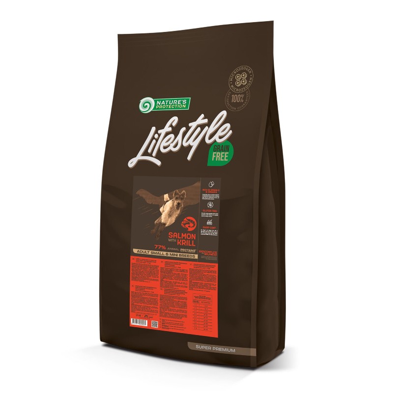Nature's Protection Lifestyle Dog Adult Grain Free Salmon All Breeds Беззерновий сухий корм для дорослих собак усіх порід із лососем