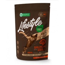 Nature's Protection Lifestyle Cat Adult Grain Free Sterilised Salmon with Krill Беззерновий сухий корм для стерилізованих кішок з лососем та крилем