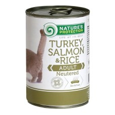 Nature's Protection Cat Adult Neutered Turkey Salmon & Rice Консерви для стерилізованих кішок з індичкою лососем та рисом