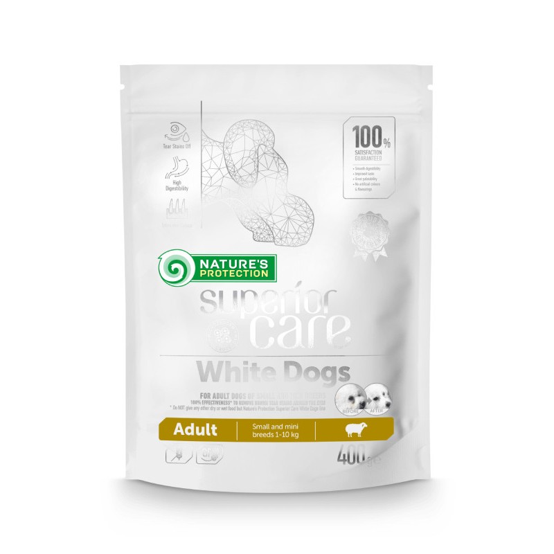 Nature's Protection Dog Adult Superior Care White Coat Lamb Small Breeds Сухий корм для дорослих собак дрібних порід з білою вовною з ягнятком
