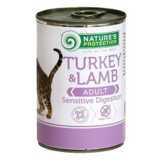 Nature's Protection Cat Adult Sensitive Digestion Turkey & Lamb Консерви для дорослих кішок з чутливим травленням з індичкою та ягням