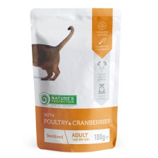 Nature‘s Protection Cat Adult Sterilised Poultry & Cranberries Консерви для стерилізованих кішок з м'ясом птиці та журавлиною